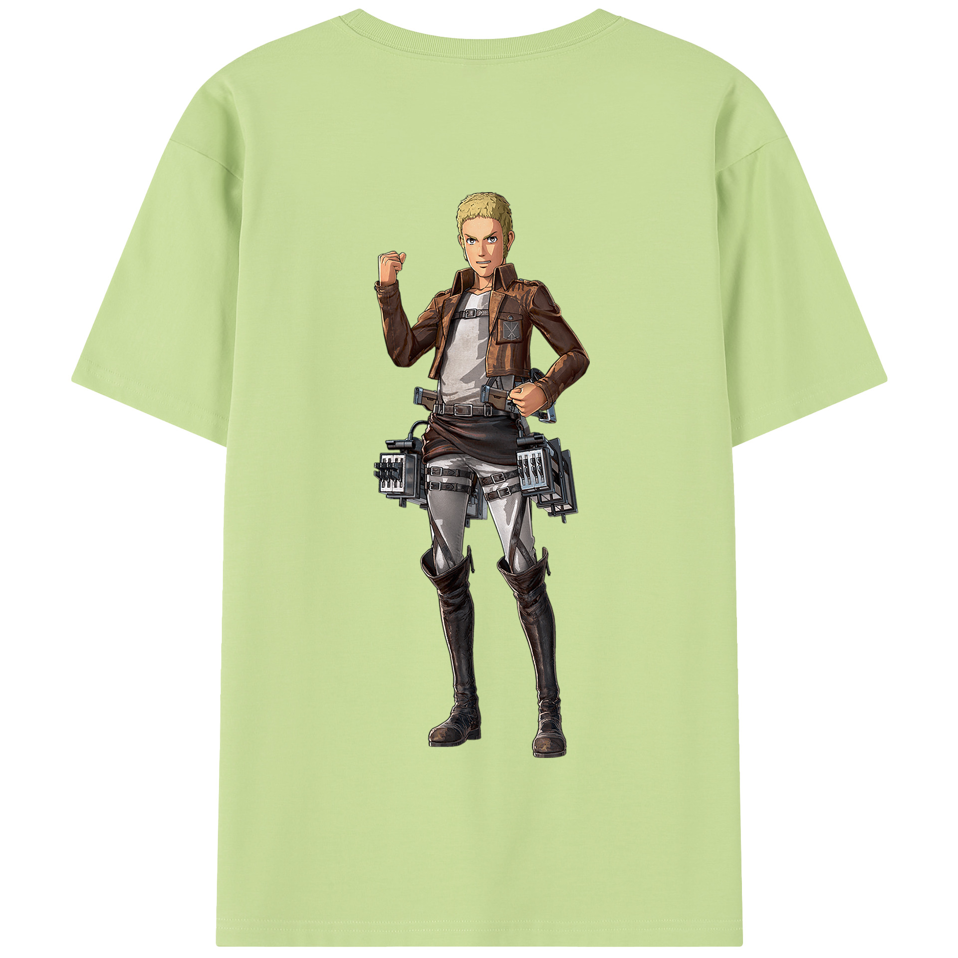 （画像用） 進撃の巨人 ライナー・ブラウン Attack on Titan Reiner Braun 綿100％半袖Tシャツ（背面プリント）